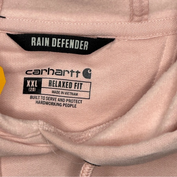 NWT Carhartt Rain Defender Relaxed Fit Midweight C Logo Graphic Ash RoseSize XXL - Picture 2 of 12